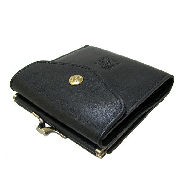 IL BISONTE（イルビゾンテ） 折り財布 C0423..P 153/ブラック がま口