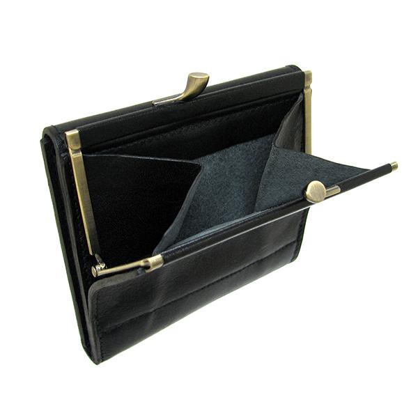IL BISONTE（イルビゾンテ） 折り財布 C0423..P 153/ブラック がま口
