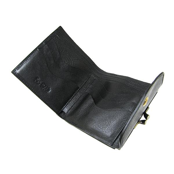 IL BISONTE（イルビゾンテ） 折り財布 C0423..P 153/ブラック がま口