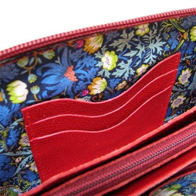 未使用　IL BISONTE イルビゾンテ　レザーフラップ長財布　ルビー IL BISONTE イルビゾンテ 財布 ロング ハーフフラップウォレット