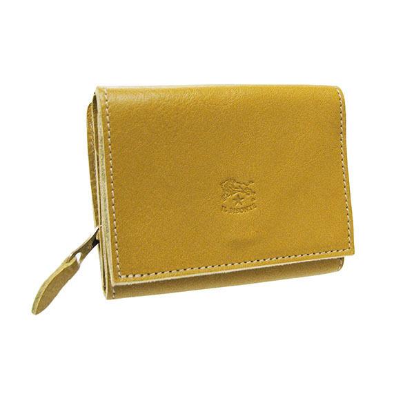 IL BISONTE イルビゾンテ 三つ折り財布 C0593/MEP 1058 CURRY 小銭入れあり 牛革 レザーウォレット コンパクト財布 サブ財布 イタリア製 | IL BISONTE