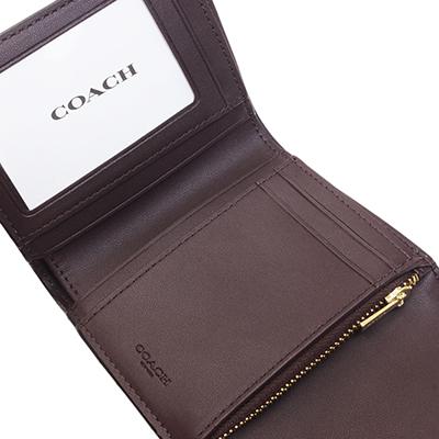 COACH コーチ 三つ折り財布 COACH コーチアウトレット マイクロ シグネシャー スモール トライ