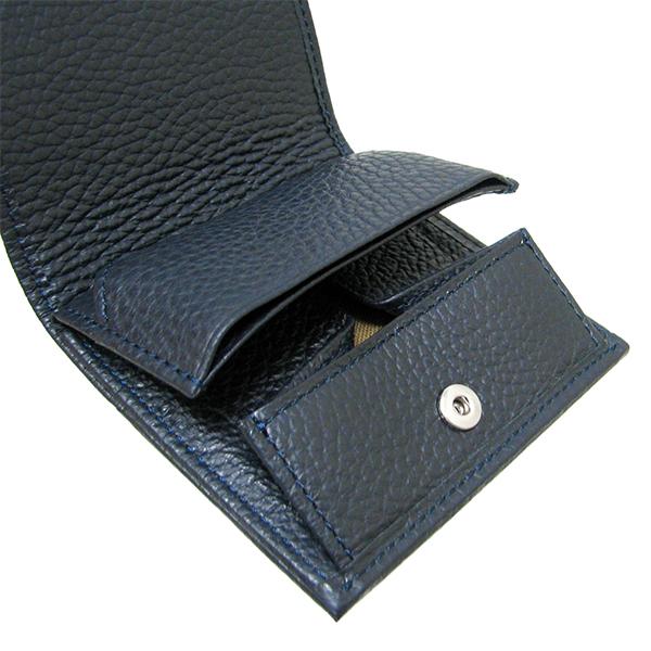 aioa コンパクト財布 MAB004D ネイビー アドリアレザー 折り財布 小銭入れ サブ財布 メンズ レディース 男女兼用 イタリアンレザー【日本製】バンビ |  | 06