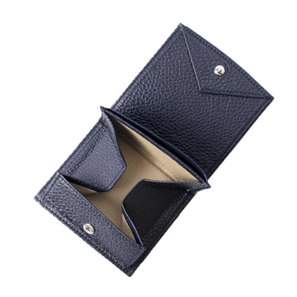 aioa コンパクト財布 MAB004D ネイビー アドリアレザー 折り財布 小銭入れ サブ財布 メンズ レディース 男女兼用 イタリアンレザー【日本製】バンビ |  | 04