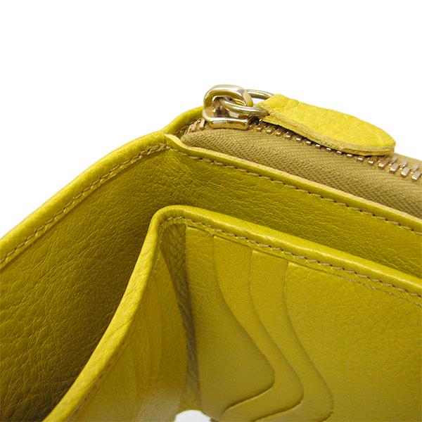 新品 イルビゾンテ 本革 レザー ラウンド ウォレット 財布 イエロー 新品 イルビゾンテ 本革 レザー ラウンド ウォレット 財布 イエロー