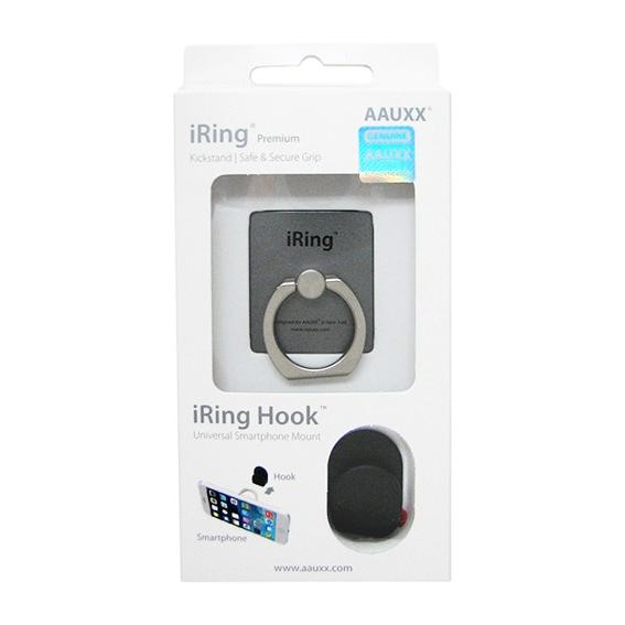 AAUXX スマートグリップ＆スタンド iRing+iRing Hook UMS-IR01GR グラファイトグレイ【ゆうパケット商品】 | 