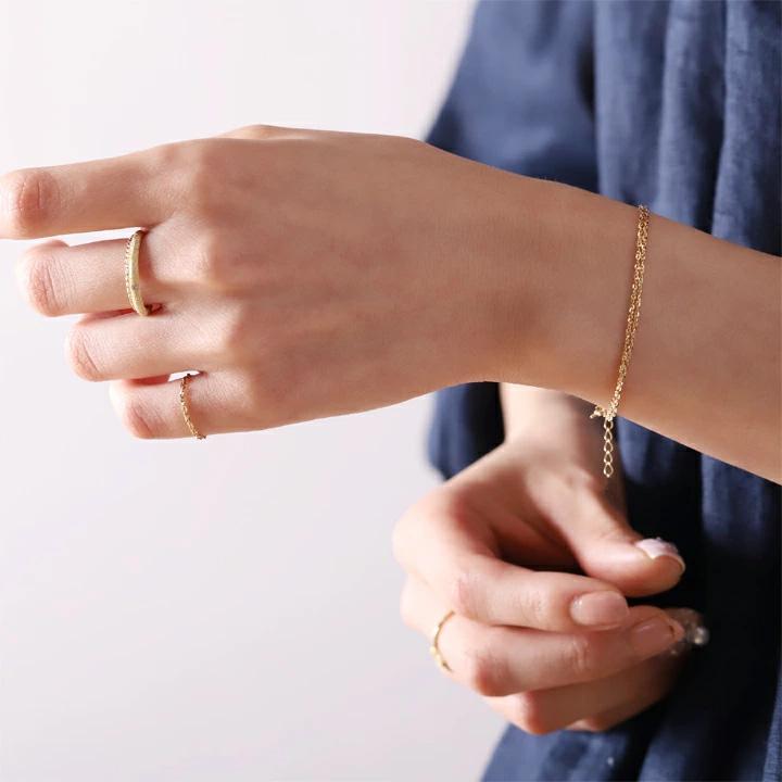 DEVAS 18金 ブレスレット k18 18金ブレスレット 18k レディース 2連