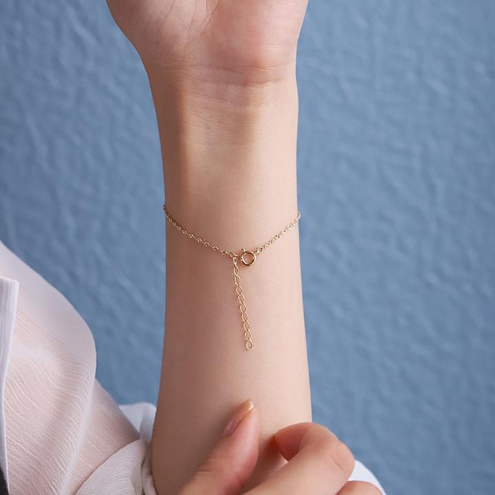 即日出荷 18金 ブレスレット ブルーム チェーン 1.2mm幅 ペタル