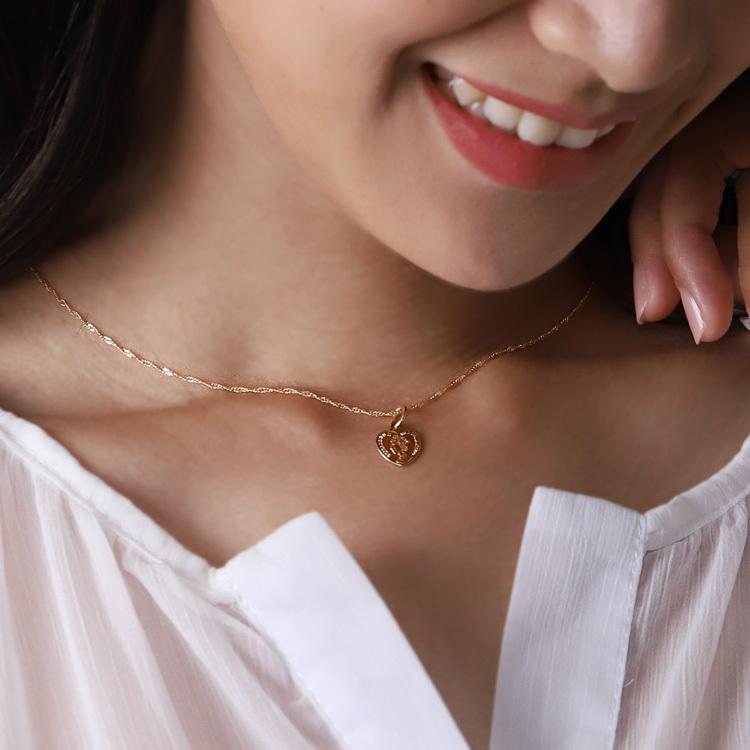 ペンダントトップ 18金 k18 18金ネックレス ペンダント レディース ハート エリザベス 18k ネックレス トップ | DEVAS | 03
