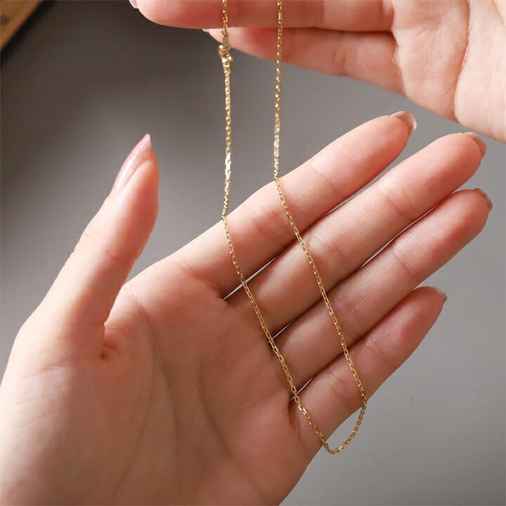 DEVAS 18金ネックレス k18 ネックレスチェーン あずきチェーン 小豆