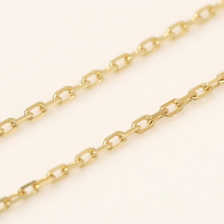 18金ネックレス k18 ネックレス 18金 レディース チェーン ネックレスチェーン 0.9mm幅 カットあずき 18k ゴールド シンプル 18 金 チェーンのみ 40cm 45cm 50cm | DEVAS | 02