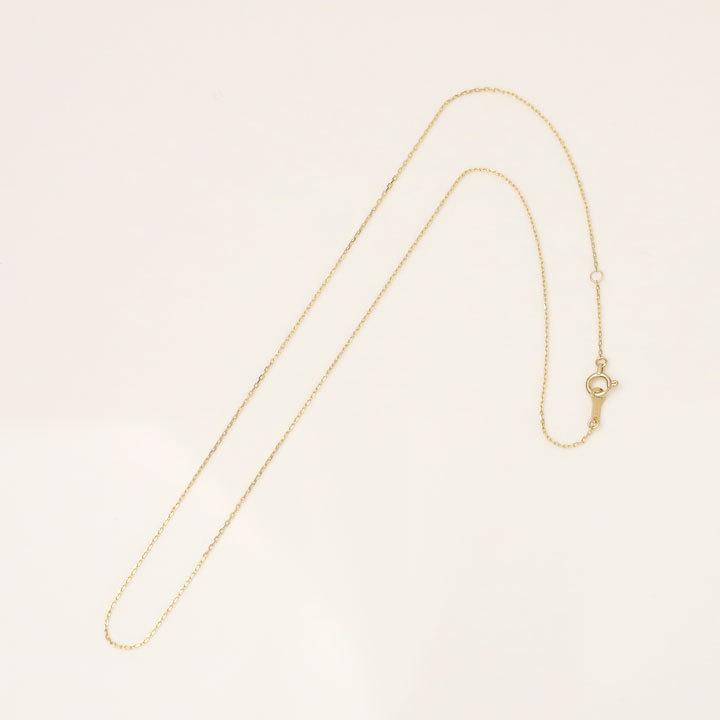 18金ネックレス k18 ネックレス 18金 レディース チェーン ネックレスチェーン 0.9mm幅 カットあずき 18k ゴールド シンプル 18 金 チェーンのみ 40cm 45cm 50cm | DEVAS | 03