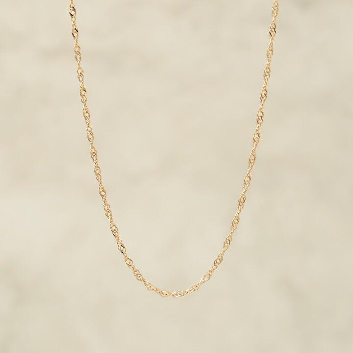 18金ネックレス k18 ピンクゴールド ネックレスチェーン スクリューチェーン 1.2mm幅 レディース ネックレス チェーン | DEVAS | 01