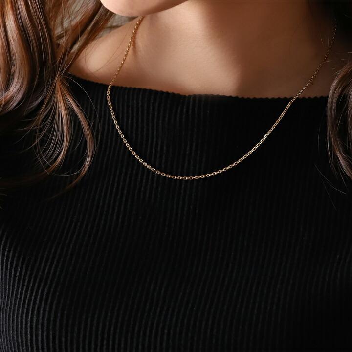 18金ネックレス k18 ネックレス 18金 レディース チェーン ネックレスチェーン あずき チェーン 1.75mm幅 メンズ 18k ゴールド シンプル 金 45cm 47cm 50cm 60cm | DEVAS | 08