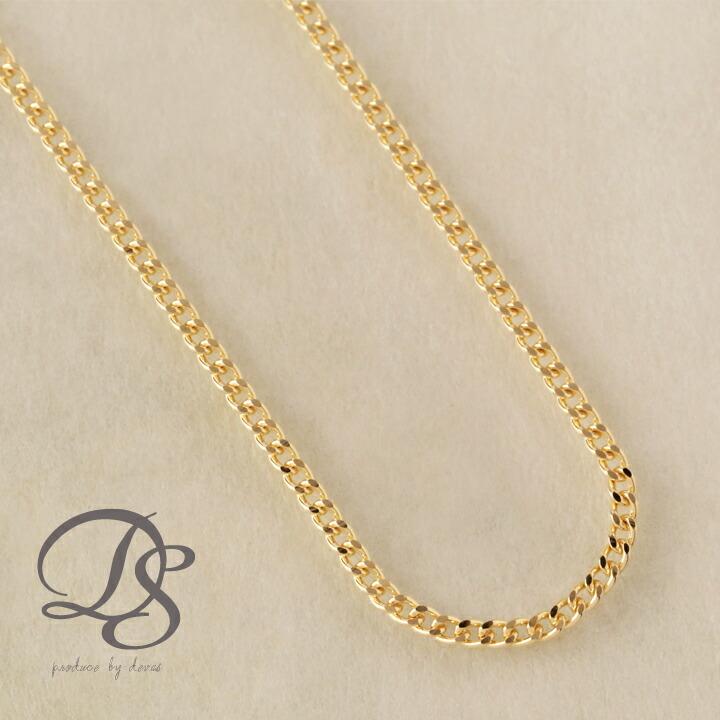 18金ネックレス k18 ネックレスチェーン 1.2mm幅 細喜平 チェーン レディース ネックレス チェーン 18k ゴールド | DEVAS