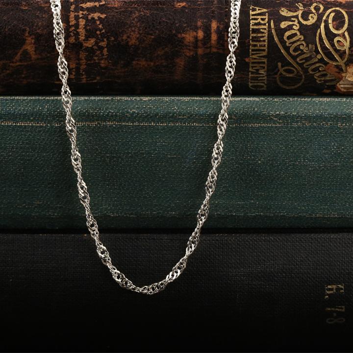 みなと　プラチナ　k10　ネックレス　スクリューチェーン　つけっぱなし LARA Christie（ララクリスティー） ネックレス チェーン プラチナ