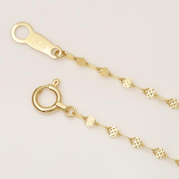 18金ネックレス k18 ネックレスチェーン フラワーチェーン 1.8mm幅 レディース ネックレス チェーン 18k ゴールド | DEVAS | 04