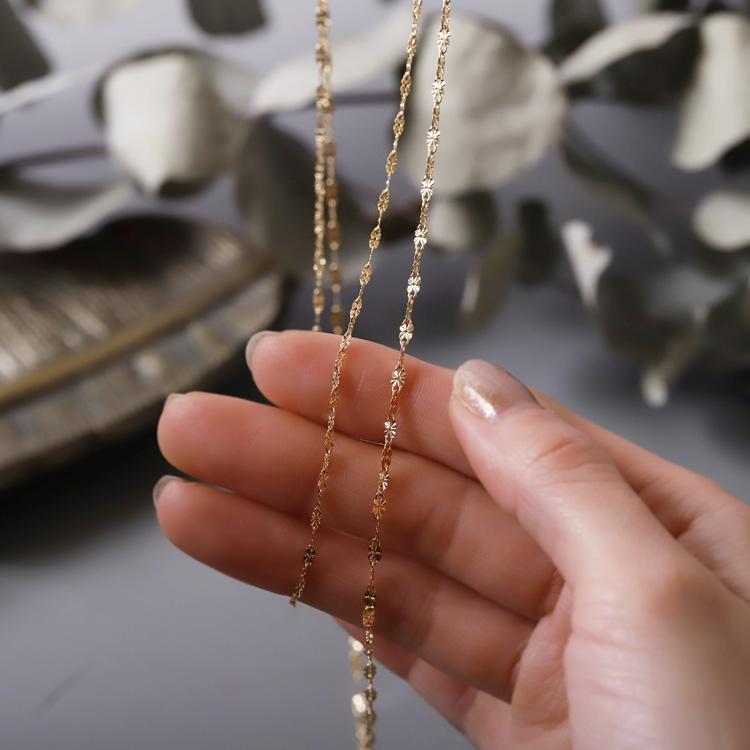 DEVAS 18金ネックレス k18 ネックレスチェーン 2連ロングネックレス 