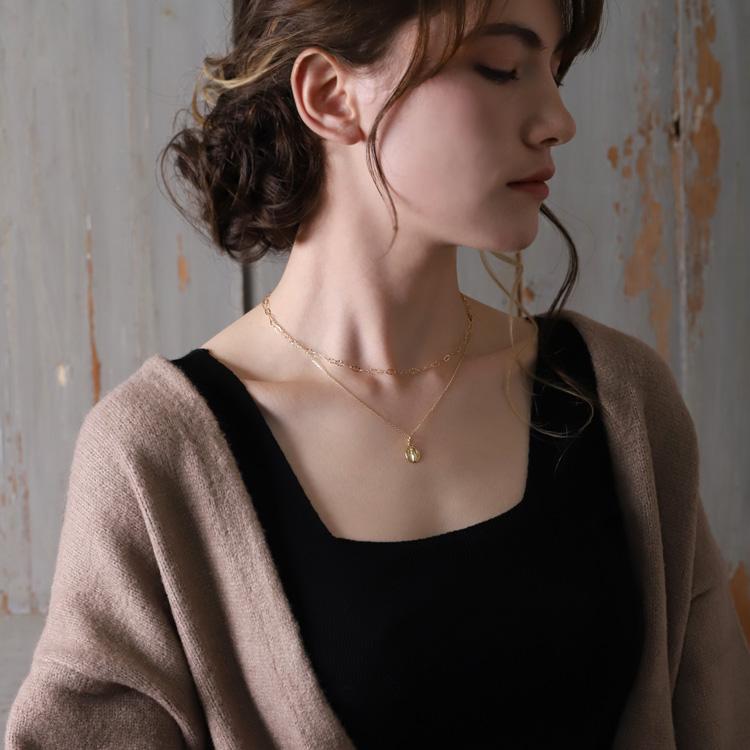 18金ネックレス k18 ネックレス 18金 レディース チェーン ネックレスチェーン リップルチェーン ネックレス 3.3mm 18k ゴールド シンプル 18 金 チェーンのみ | DEVAS | 10