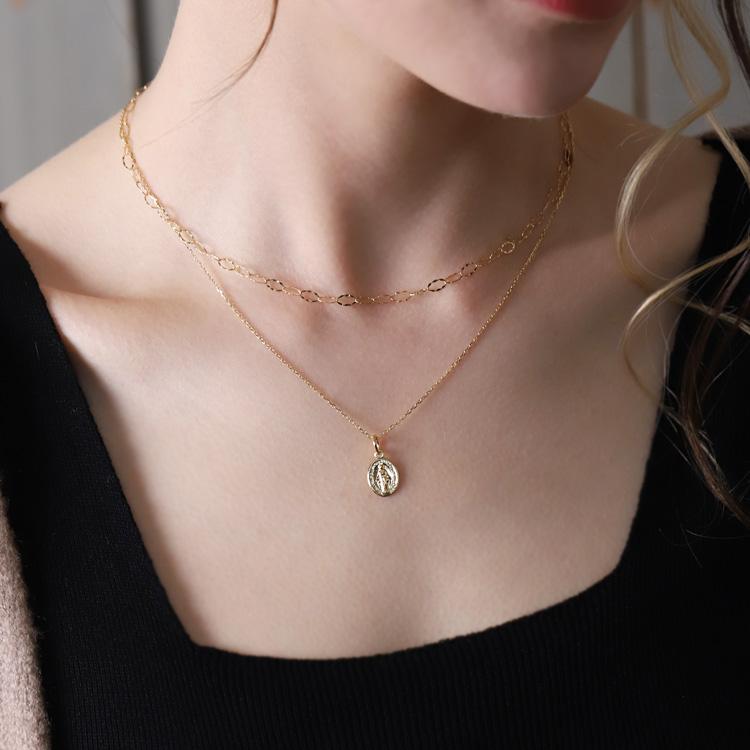 18金ネックレス k18 ネックレス 18金 レディース チェーン ネックレスチェーン リップルチェーン ネックレス 3.3mm 18k ゴールド シンプル 18 金 チェーンのみ | DEVAS | 11