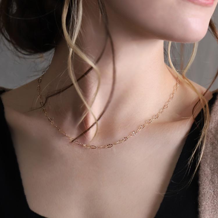 18金ネックレス k18 ネックレス 18金 レディース チェーン ネックレスチェーン リップルチェーン ネックレス 3.3mm 18k ゴールド シンプル 18 金 チェーンのみ | DEVAS | 12