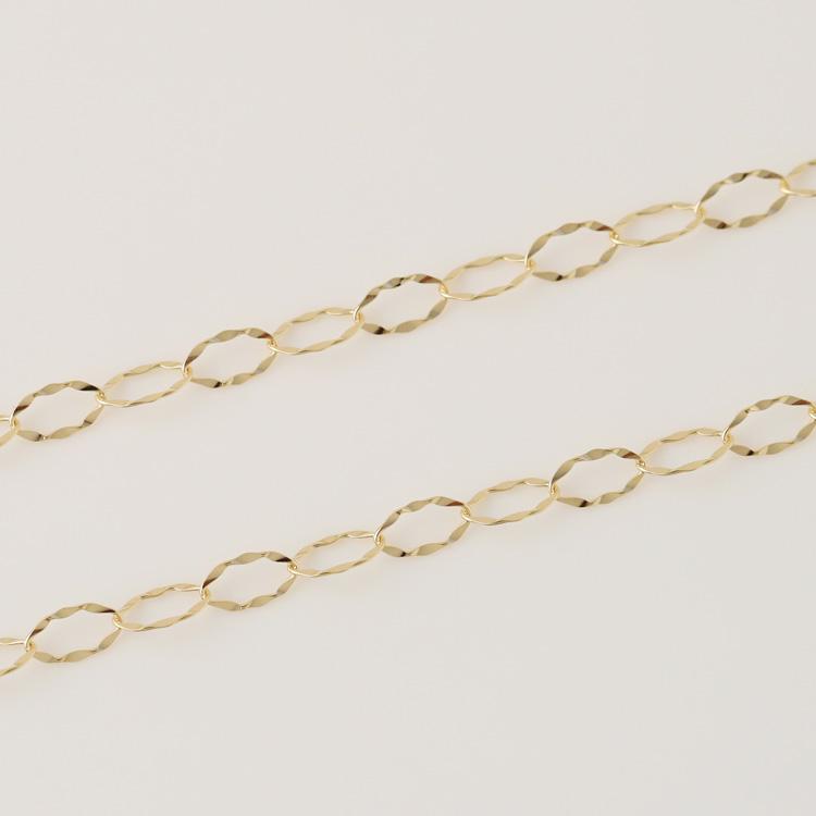 18金ネックレス k18 ネックレス 18金 レディース チェーン ネックレスチェーン リップルチェーン ネックレス 3.3mm 18k ゴールド シンプル 18 金 チェーンのみ | DEVAS | 03