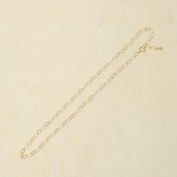 18金ネックレス k18 ネックレス 18金 レディース チェーン ネックレスチェーン リップルチェーン ネックレス 3.3mm 18k ゴールド シンプル 18 金 チェーンのみ | DEVAS | 08