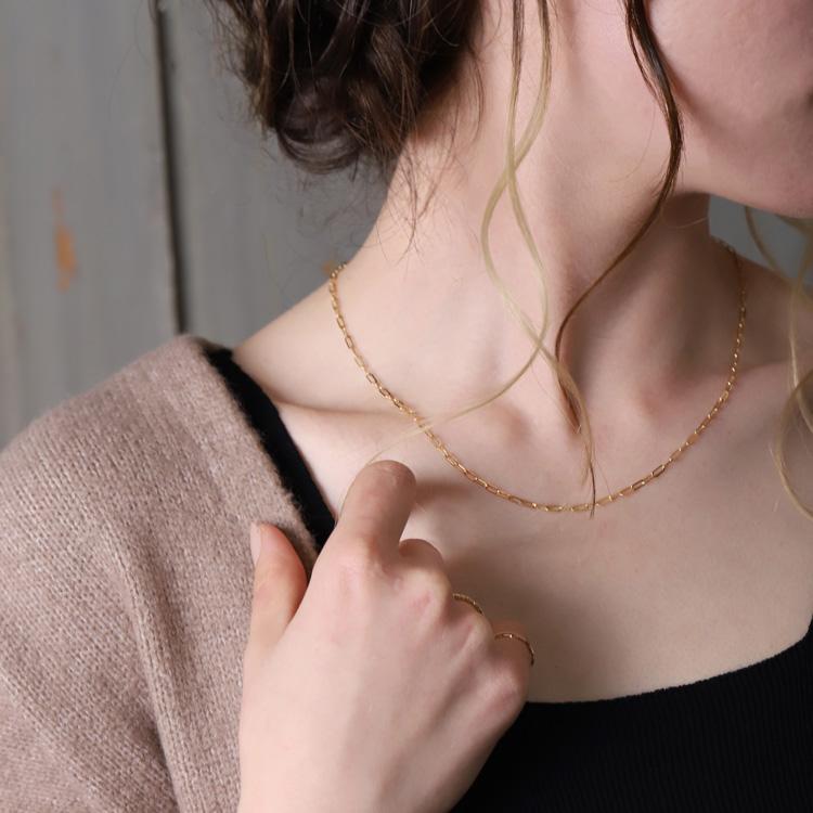 18金ネックレス k18 ネックレスチェーン 4面カット 2.2mm幅 メンズ ネックレス チェーン レディース 18k ゴールド | DEVAS | 13