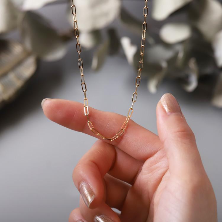 18金ネックレス k18 ネックレスチェーン 4面カット 2.2mm幅 メンズ ネックレス チェーン レディース 18k ゴールド | DEVAS | 14
