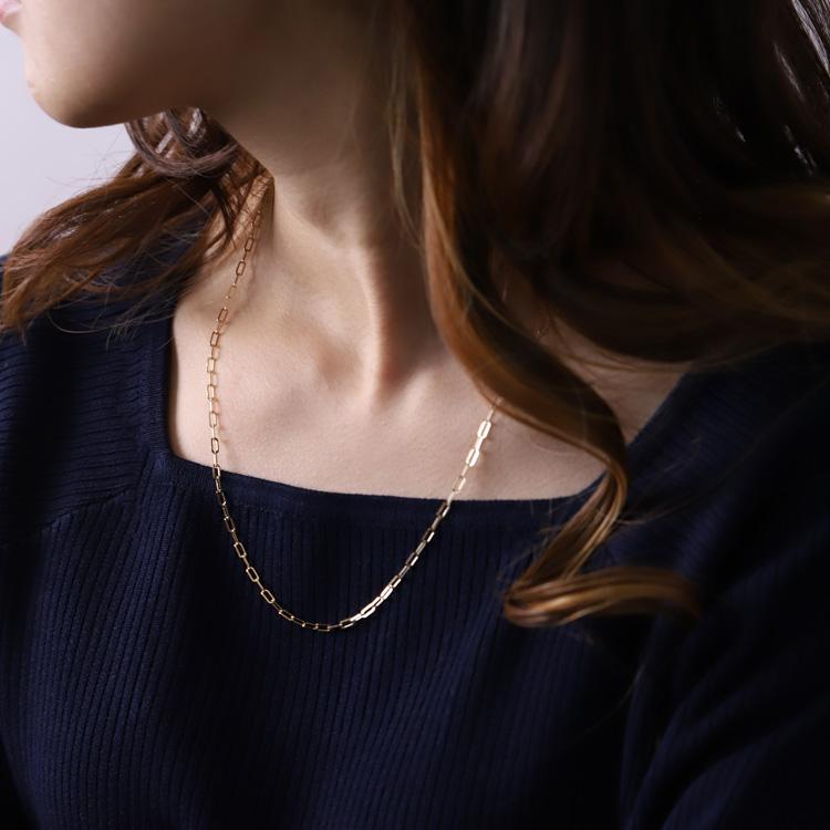 18金ネックレス k18 ネックレスチェーン 4面カット 2.2mm幅 メンズ ネックレス チェーン レディース 18k ゴールド | DEVAS | 07