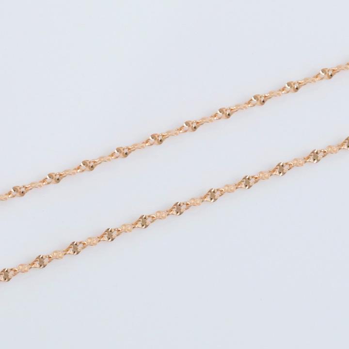18金ネックレス k18 ピンクゴールド ネックレスチェーン ブルーム 1.2mm幅 レディース ネックレス チェーン 18k | DEVAS | 06