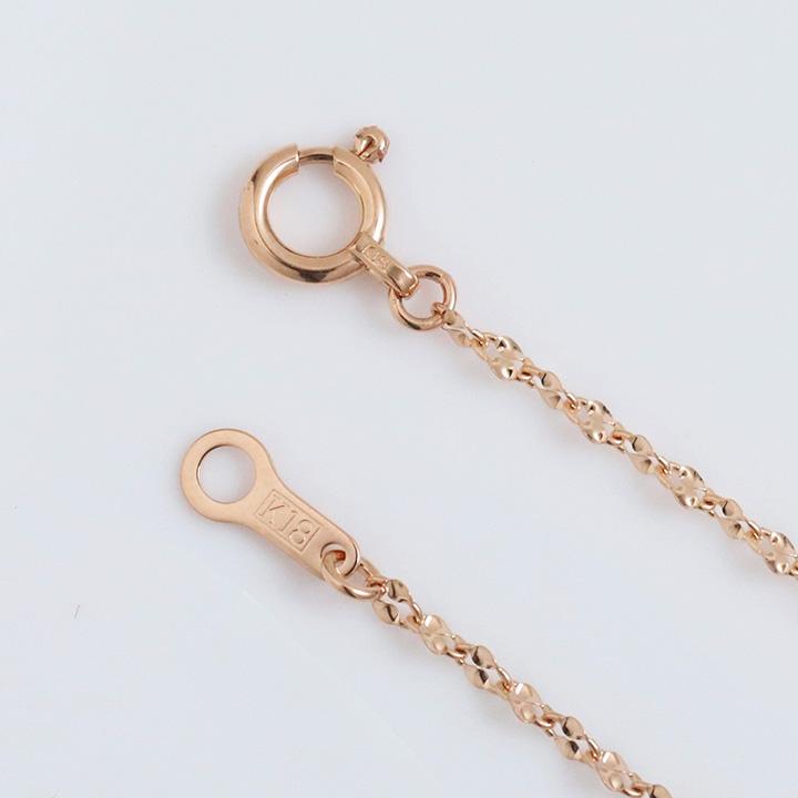 18金ネックレス k18 ネックレス 18金 レディース チェーン ピンクゴールド ネックレスチェーン ブルーム 1.6mm幅 18k シンプル 18 金 華奢 チェーンのみ | DEVAS | 08