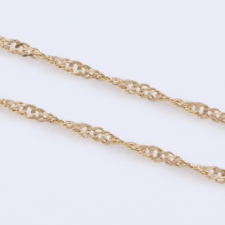 DEVAS 10金ネックレス k10 ネックレスチェーン 1.2mm幅 スクリュー