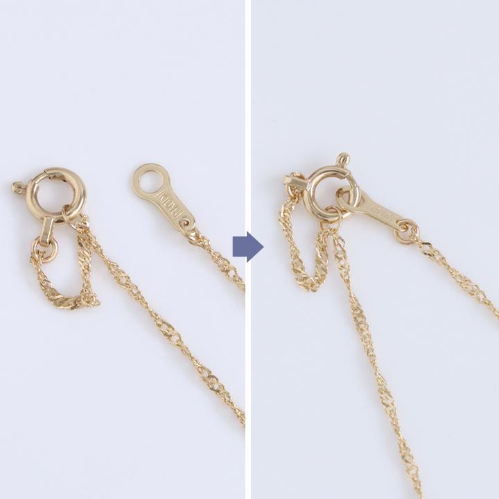 DEVAS 10金ネックレス k10 ネックレスチェーン 1.2mm幅 スクリュー