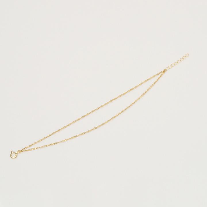 18金 ブレスレット k18 18金ブレスレット 18k レディース 2連 スクリューチェーン 1.2mm ゴールド チェーン シンプル | DEVAS | 03