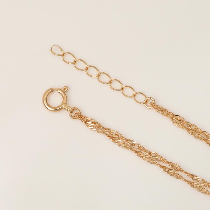 18金 ブレスレット ピンクゴールド k18 18金ブレスレット 18k  2連 スクリューチェーン 1.2mm レディース  チェーン | DEVAS | 03