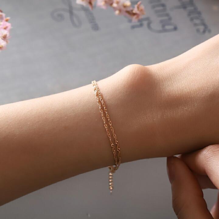 DEVAS 【2/4 値上げ対象】 18金 ブレスレット ピンクゴールド k18 18金