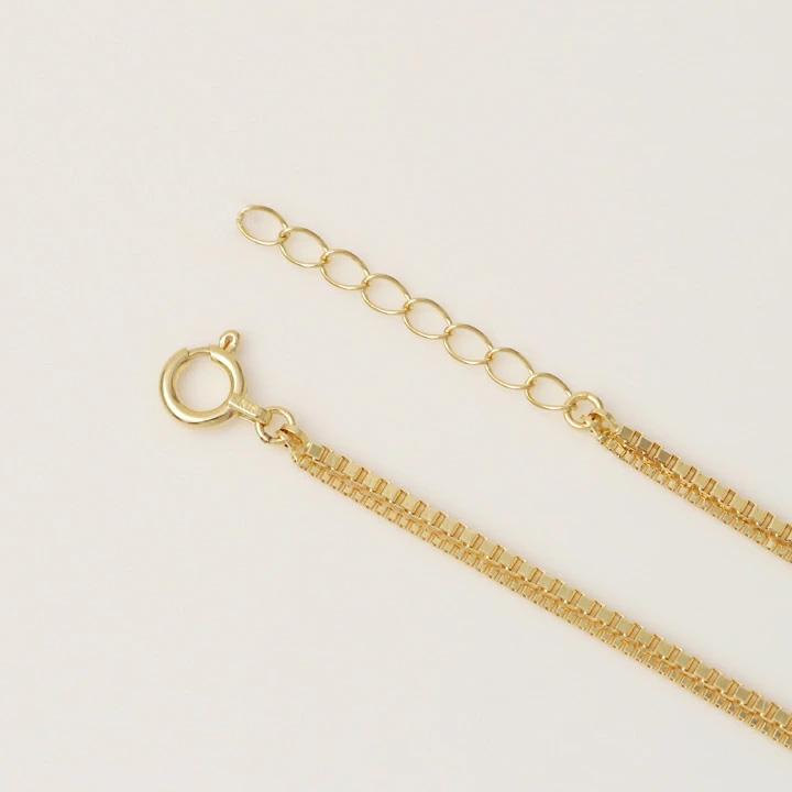 18金 ブレスレット k18 18金ブレスレット 18k レディース 2連 ベネチアンチェーン 1mm 0.5mm ゴールド チェーン | DEVAS | 04