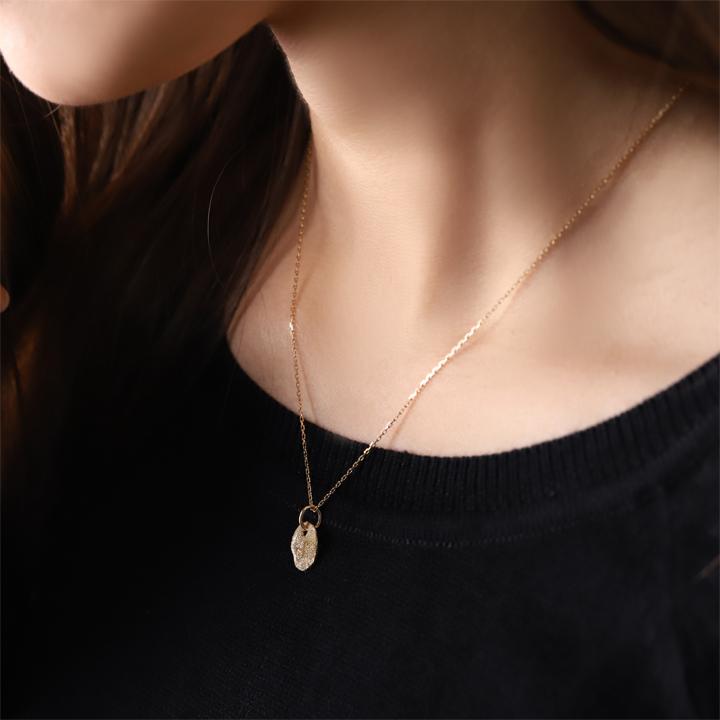 18金ネックレス k18 ネックレス 18金 レディース イニシャルネックレス イニシャル アルファベット コイン 刻印 18k | DEVAS | 09
