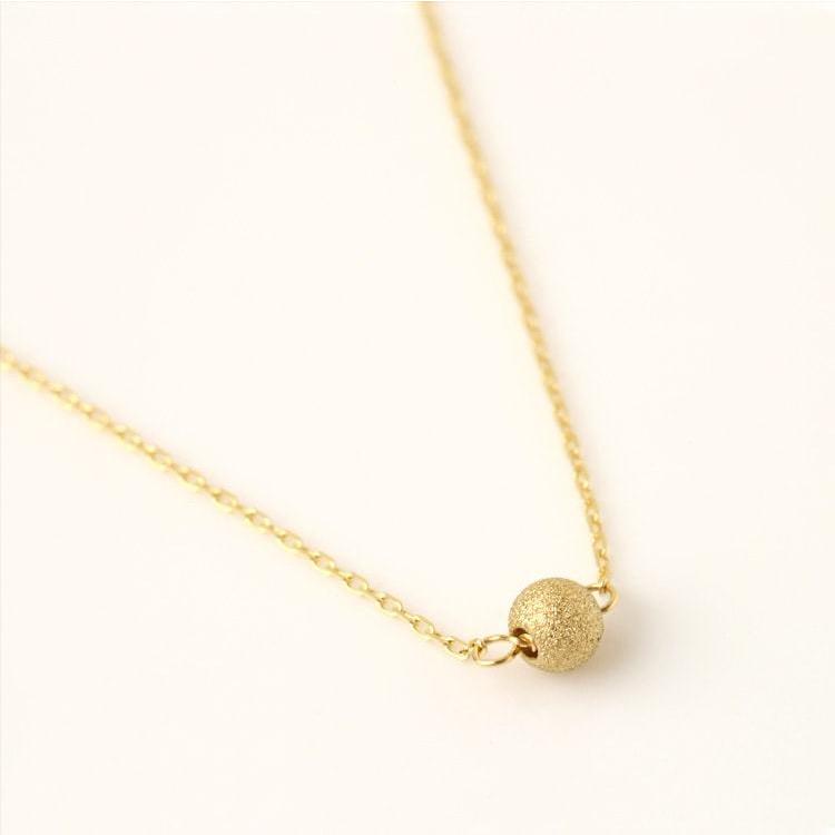18金ネックレス k18 ネックレス 18金 レディース ボール プチボール プチネックレス 地金 18k ゴールド シンプル | DEVAS | 04