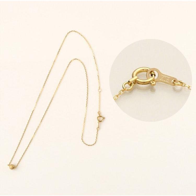 18金ネックレス k18 ネックレス 18金 レディース ボール プチボール プチネックレス 地金 18k ゴールド シンプル | DEVAS | 05