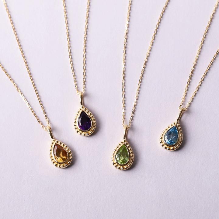 ペンダントトップ 18金 k18 18金ネックレス ペンダント レディース 天然石 ブルートパーズ アメジスト シトリン | DEVAS | 01