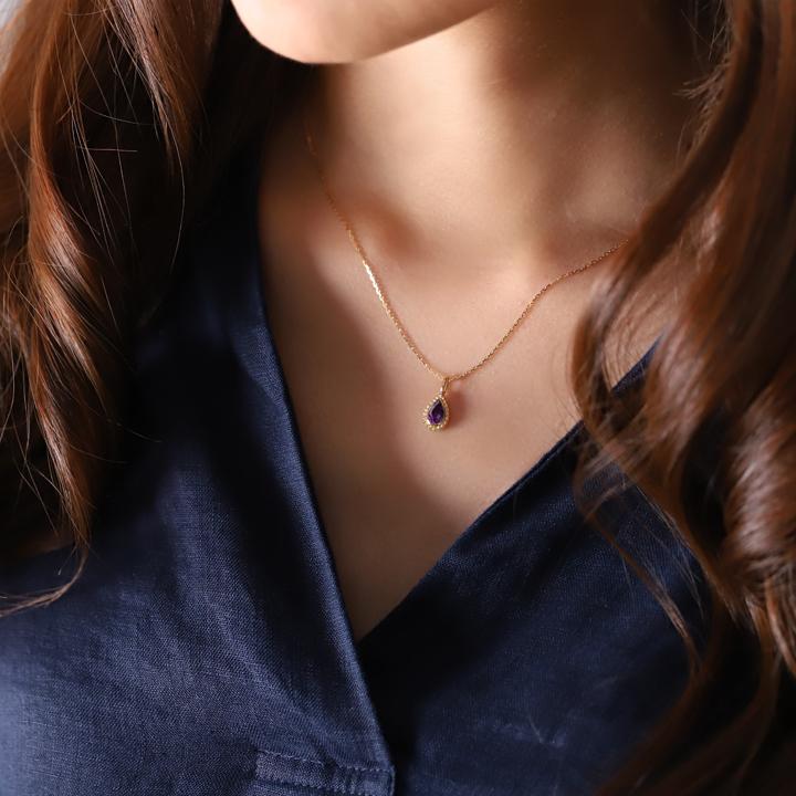 ペンダントトップ 18金 k18 18金ネックレス ペンダント レディース 天然石 ブルートパーズ アメジスト シトリン | DEVAS | 05