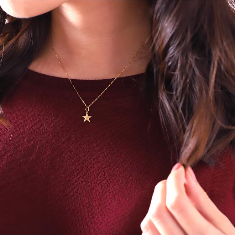 スターネックレス ゴールド ロックで可愛らしい ネックレス ジュエリー 18k 18金 ジュエリー シンプル レディース 星 ギフト | DEVAS | 08