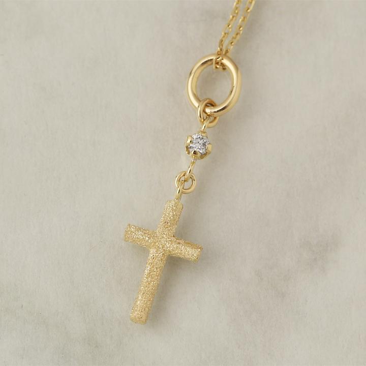 18金ネックレス k18 ネックレス 18金 レディース クロス 十字架 クロスネックレス ダイヤモンド 18k ゴールド | DEVAS | 03