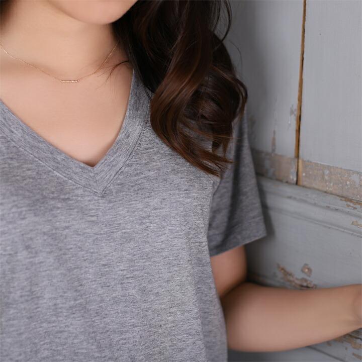 18金ネックレス k18 ネックレス 18金 レディース バー ストレート 凸凹 槌目 横棒 地金 18k ゴールド シンプル | DEVAS | 08