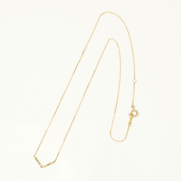 DEVAS 18金ネックレス k18 ネックレス 18金 レディース Vバー 凹凸 V字