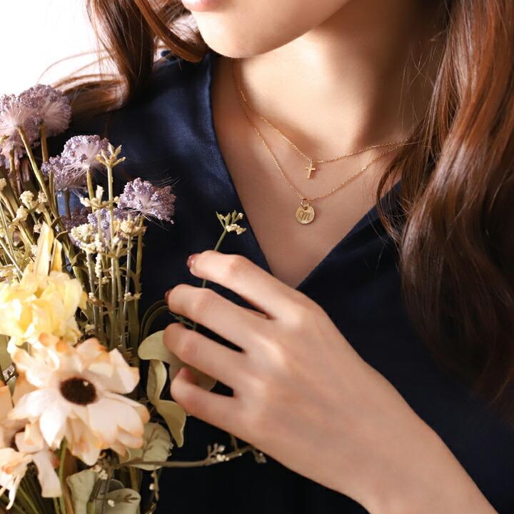 18金ネックレス k18 ネックレス 18金 レディース クロス 十字架 クロスネックレス ダメージ 18k ゴールド シンプル | DEVAS | 12