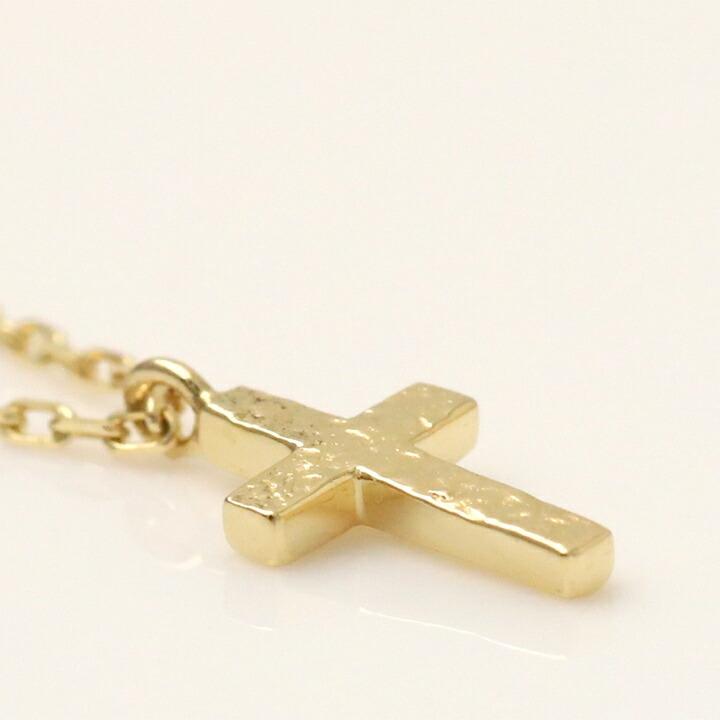 18金ネックレス k18 ネックレス 18金 レディース クロス 十字架 クロスネックレス ダメージ 18k ゴールド シンプル | DEVAS | 04