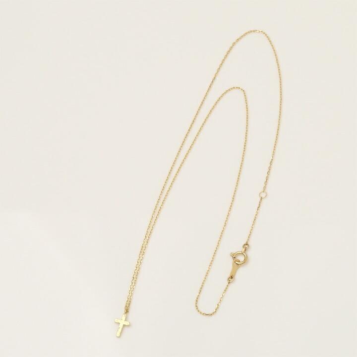 18金ネックレス k18 ネックレス 18金 レディース クロス 十字架 クロスネックレス ダメージ 18k ゴールド シンプル | DEVAS | 06
